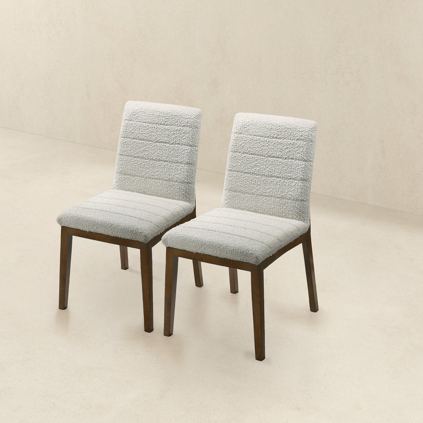 Ines Boucle Dining Chair (Set Of 2) - White