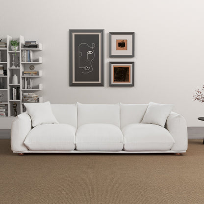 Kely 100'' Cream Boucle Sofa