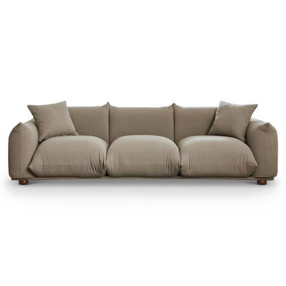 Kely 100'' Mocha Boucle Sofa