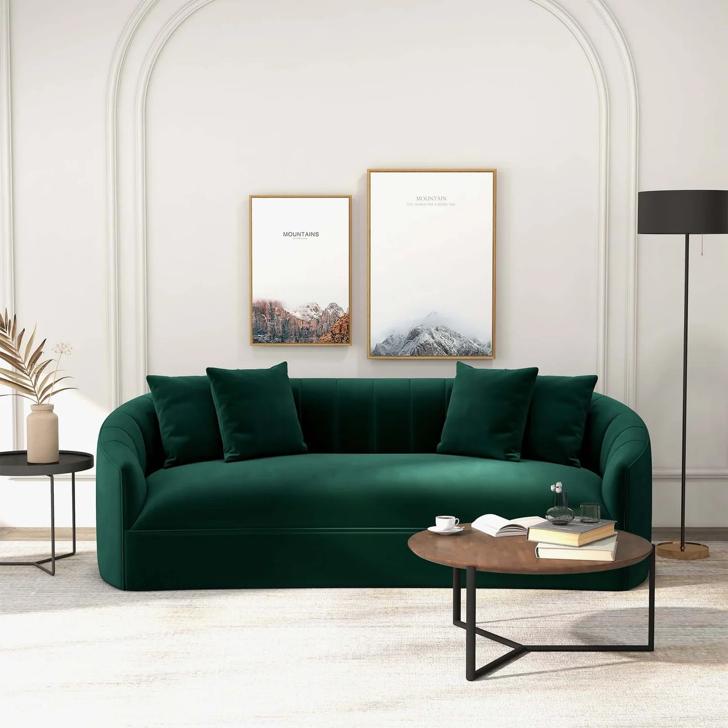 Kante Modern Green Velvet Sofa