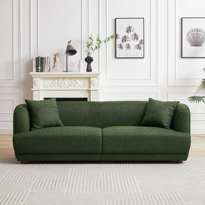 Larisa Modern Linen Sofa - Green