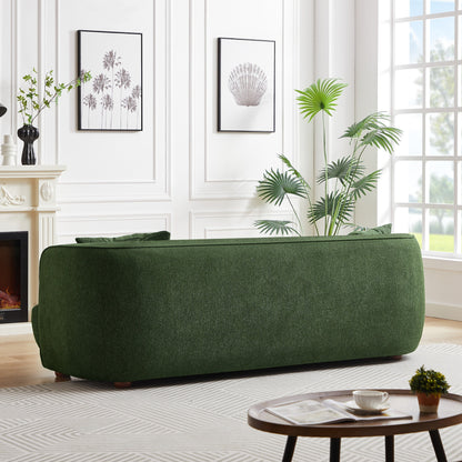 Larisa Modern Linen Sofa - Green