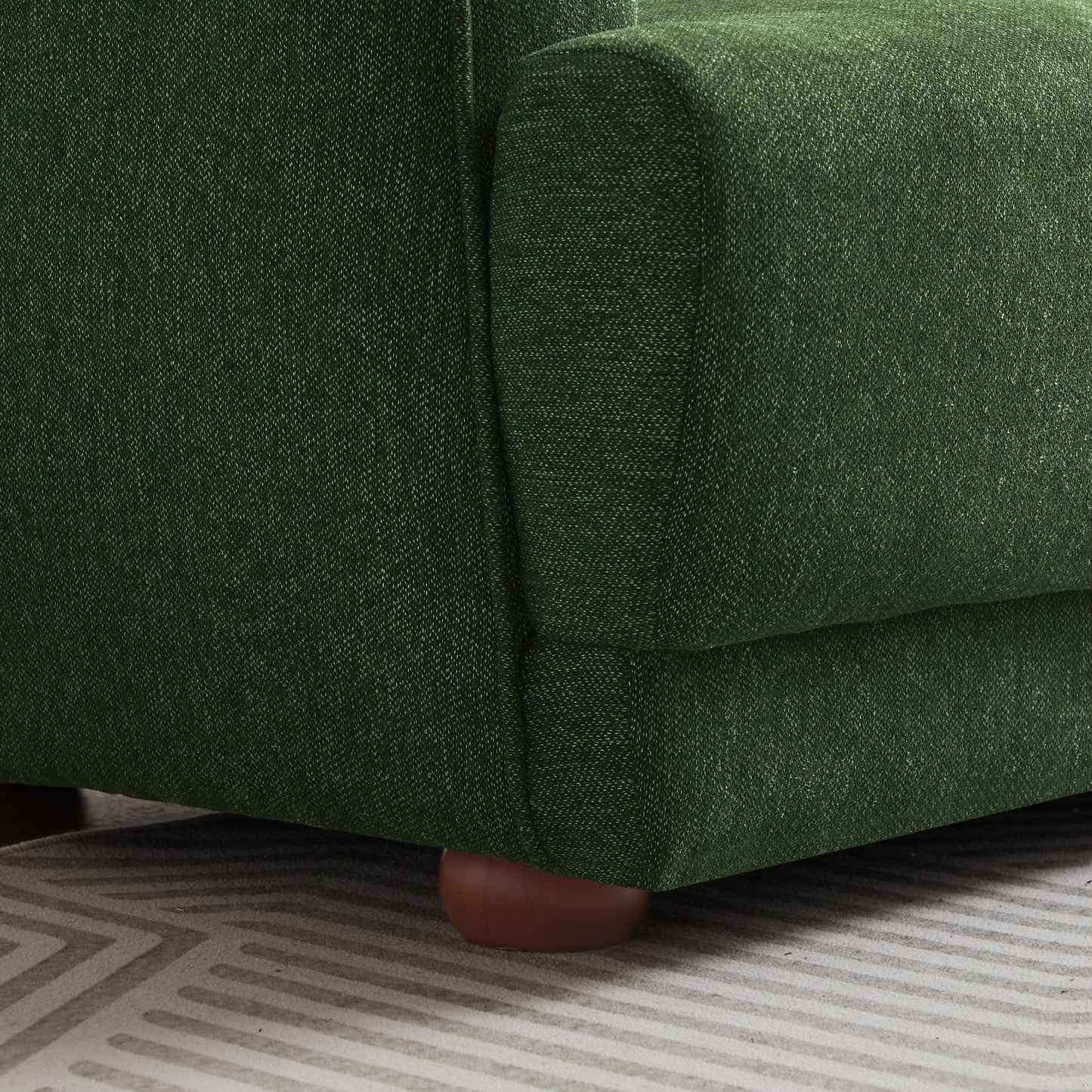 Larisa Modern Linen Sofa - Green