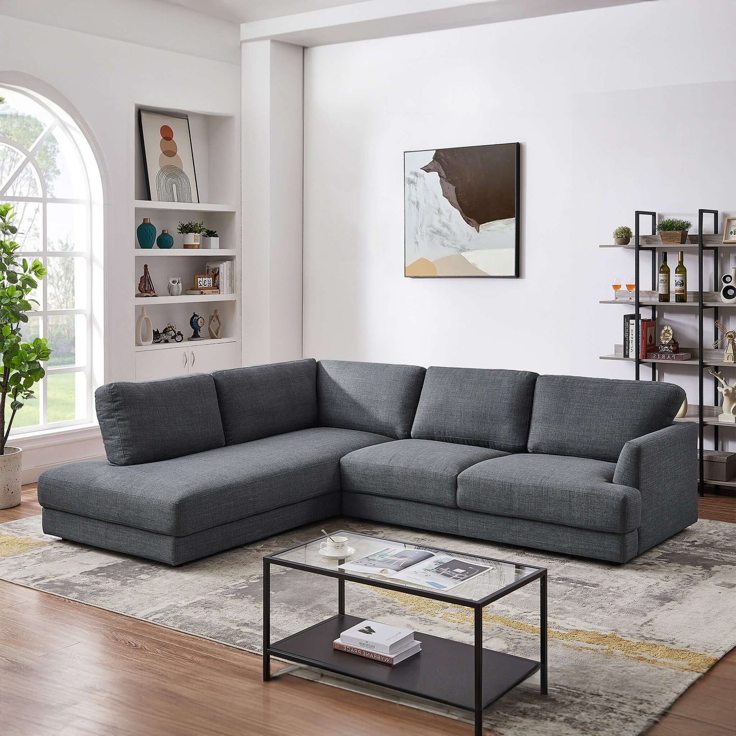 Glander Cozy Left Facing Sectional - Grey