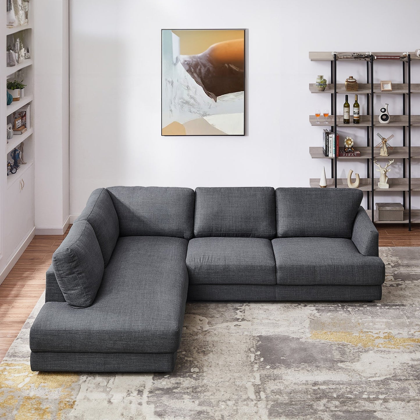 Glander Modern Cozy Sectional Sofa