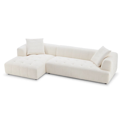 Kaynes Modern Boucle L-Shaped Sectional