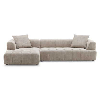 Kaynes Modern Boucle L-Shaped Sectional