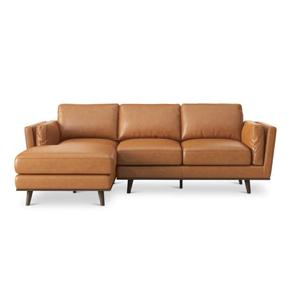 Chase Genuine Leather Sectional - Tan