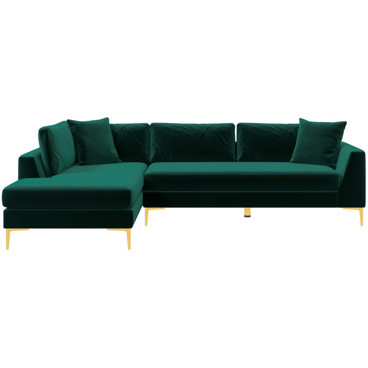 Mano Modern L-Shaped Velvet Sectional