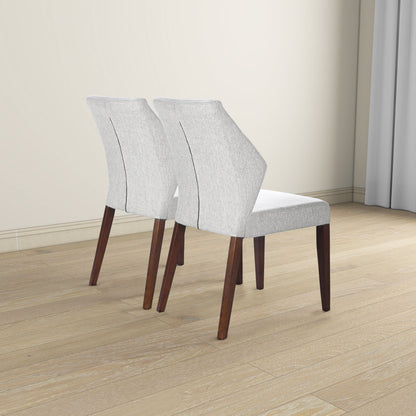 Luca Light Grey Fabric Dining Chair (Set Of 2)