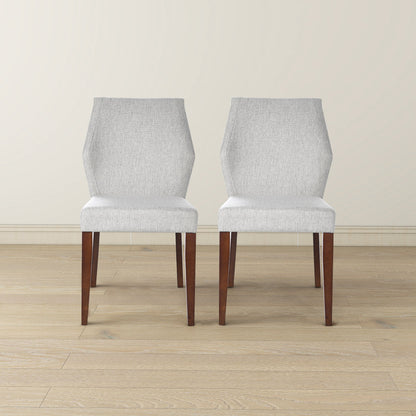 Luca Light Grey Fabric Dining Chair (Set Of 2)