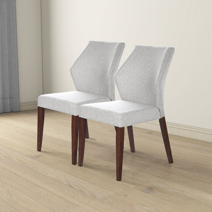 Luca Light Grey Fabric Dining Chair (Set Of 2)