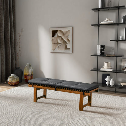 Lucia Leather Bench