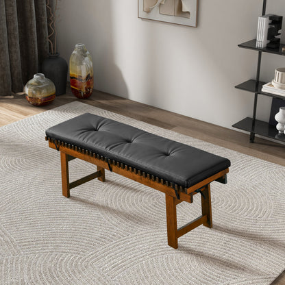 Lucia Leather Bench