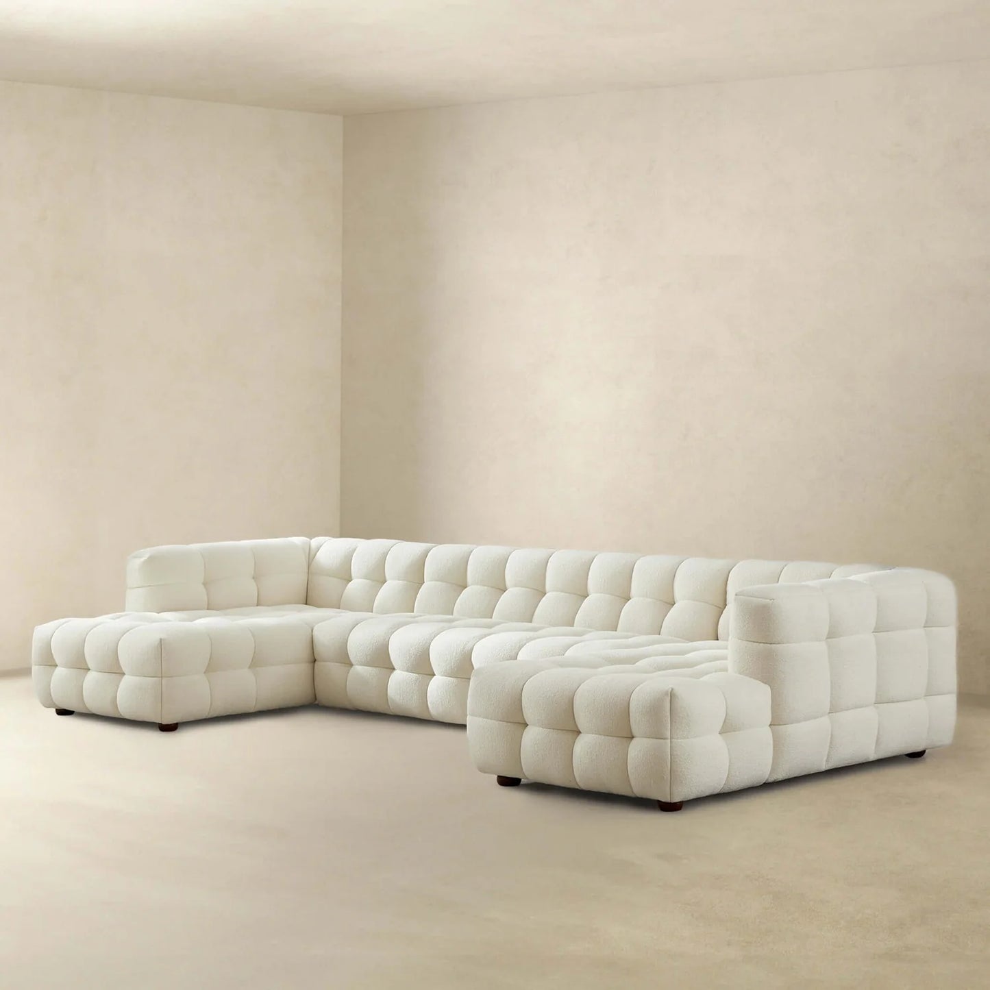 Morrison U-Shape Boucle Cream Sofa