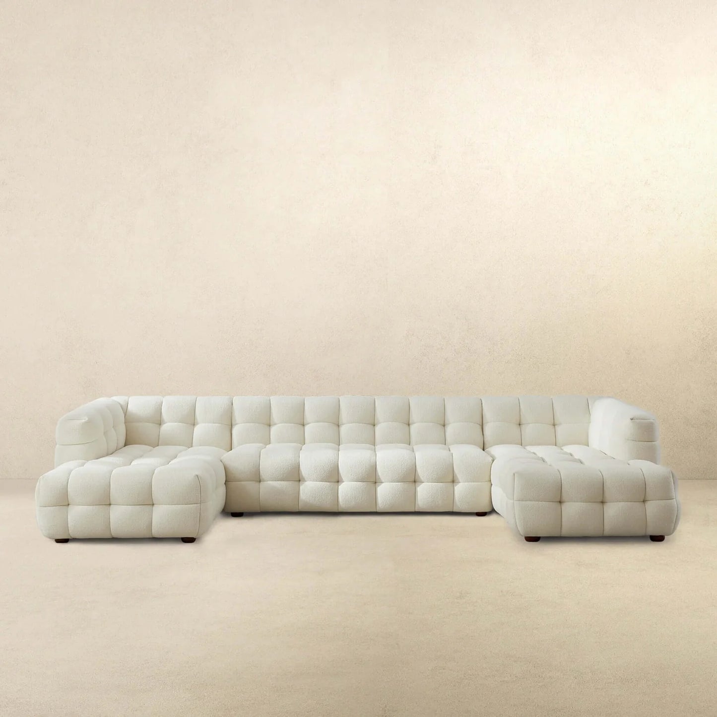 Morrison U-Shape Boucle Cream Sofa