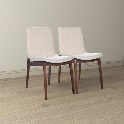 Ravel Beige Fabric Dining Chair Set of 2