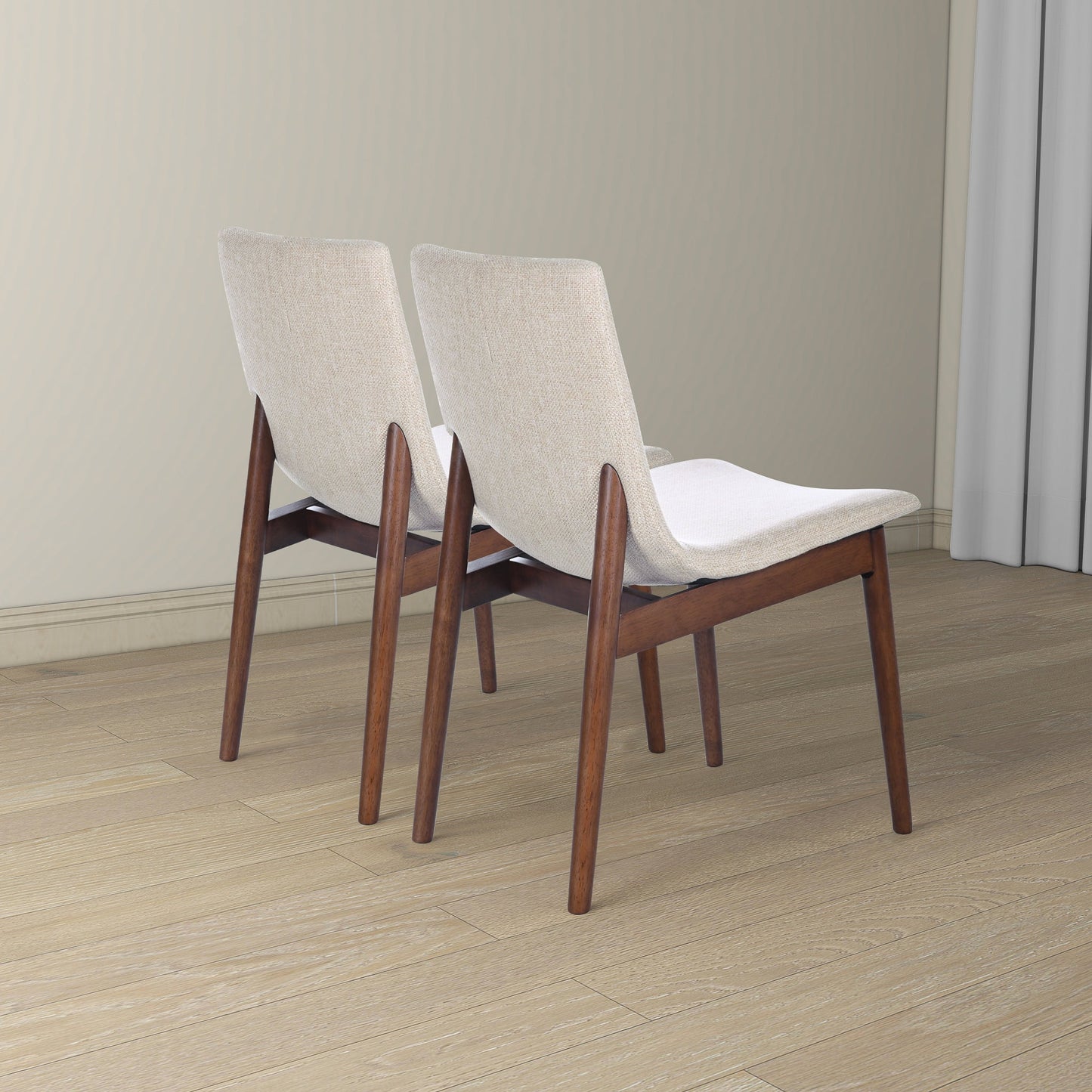 Ravel Beige Fabric Dining Chair Set of 2