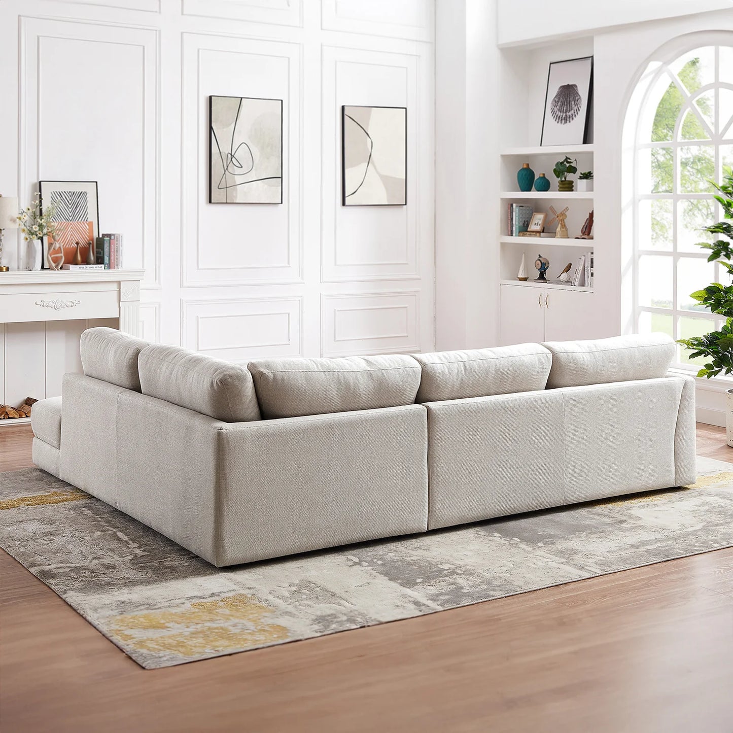 Glander Modern Cozy Sectional Sofa