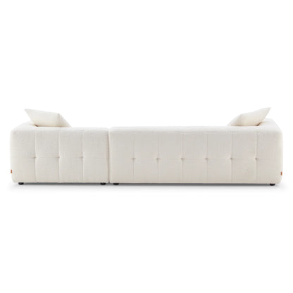 Kaynes Modern Boucle L-Shaped Sectional