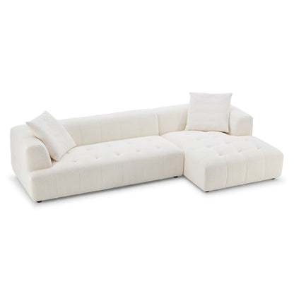 Kaynes Modern Boucle L-Shaped Sectional