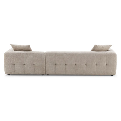 Kaynes Modern Boucle L-Shaped Sectional