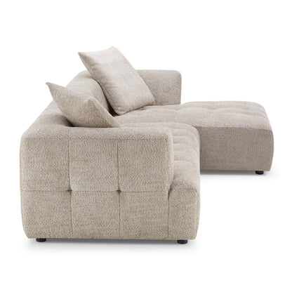 Kaynes Modern Boucle L-Shaped Sectional