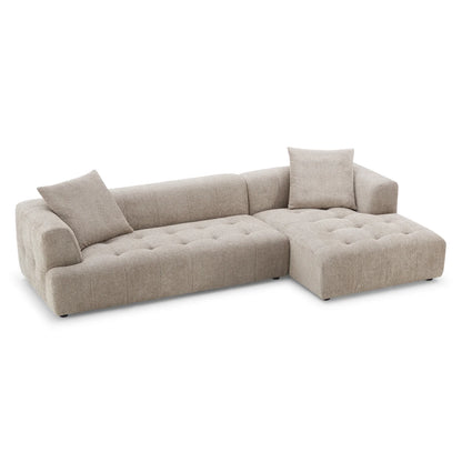 Kaynes Modern Boucle L-Shaped Sectional