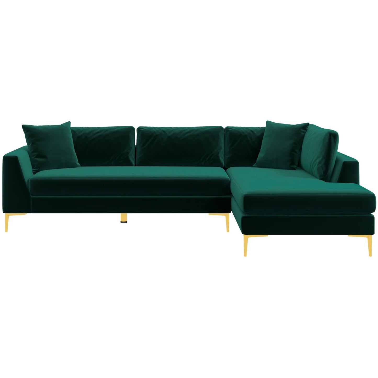 Mano Modern L-Shaped Velvet Sectional