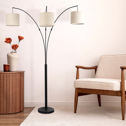 Royal 3-Arm Metal Arc Floor Lamp