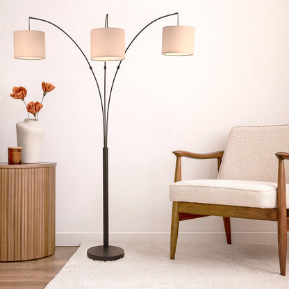 Royal 3-Arm Metal Arc Floor Lamp