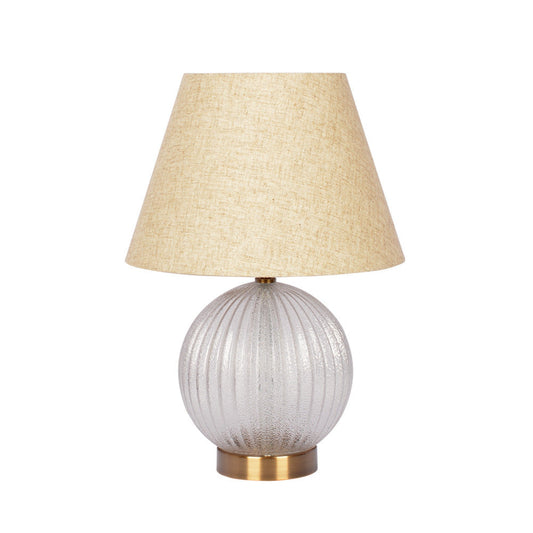 Serenity Round Ribbed Glass Lamp