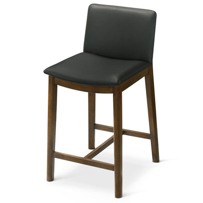 Shannon Counter Chair In Black Vegan Leather