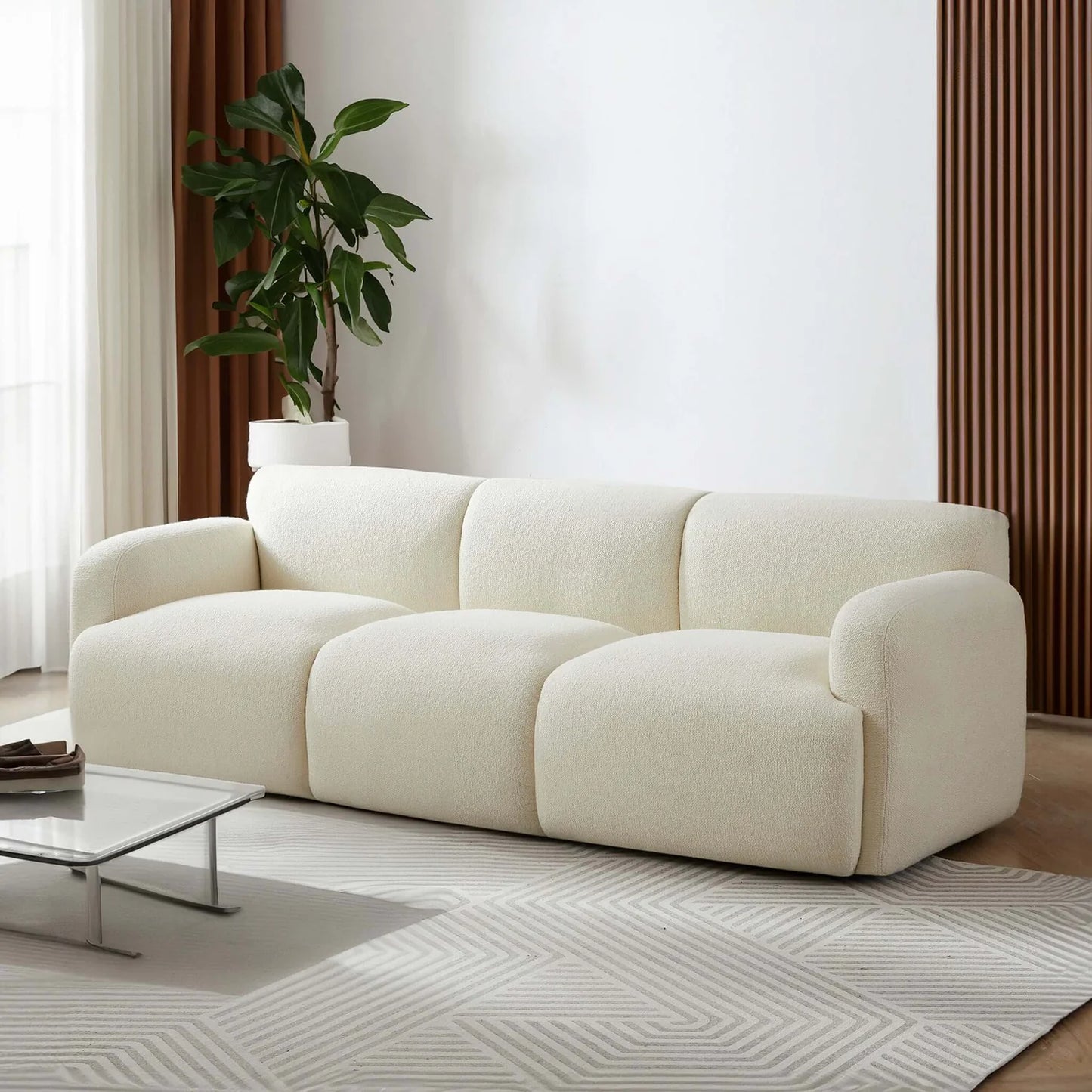 Simone Boucle Sofa - Cream