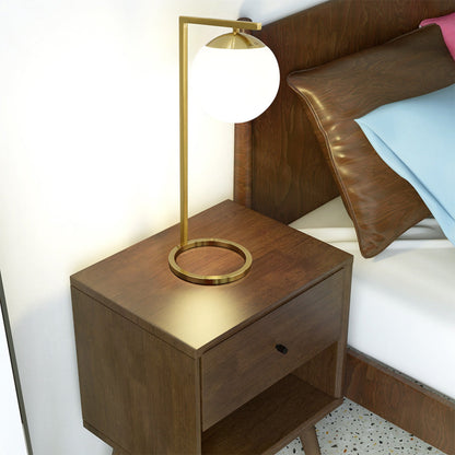 Velvet Globe Table Lamp