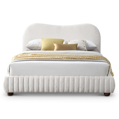 Norme Boucle Upholstered Platform Bed - Queen