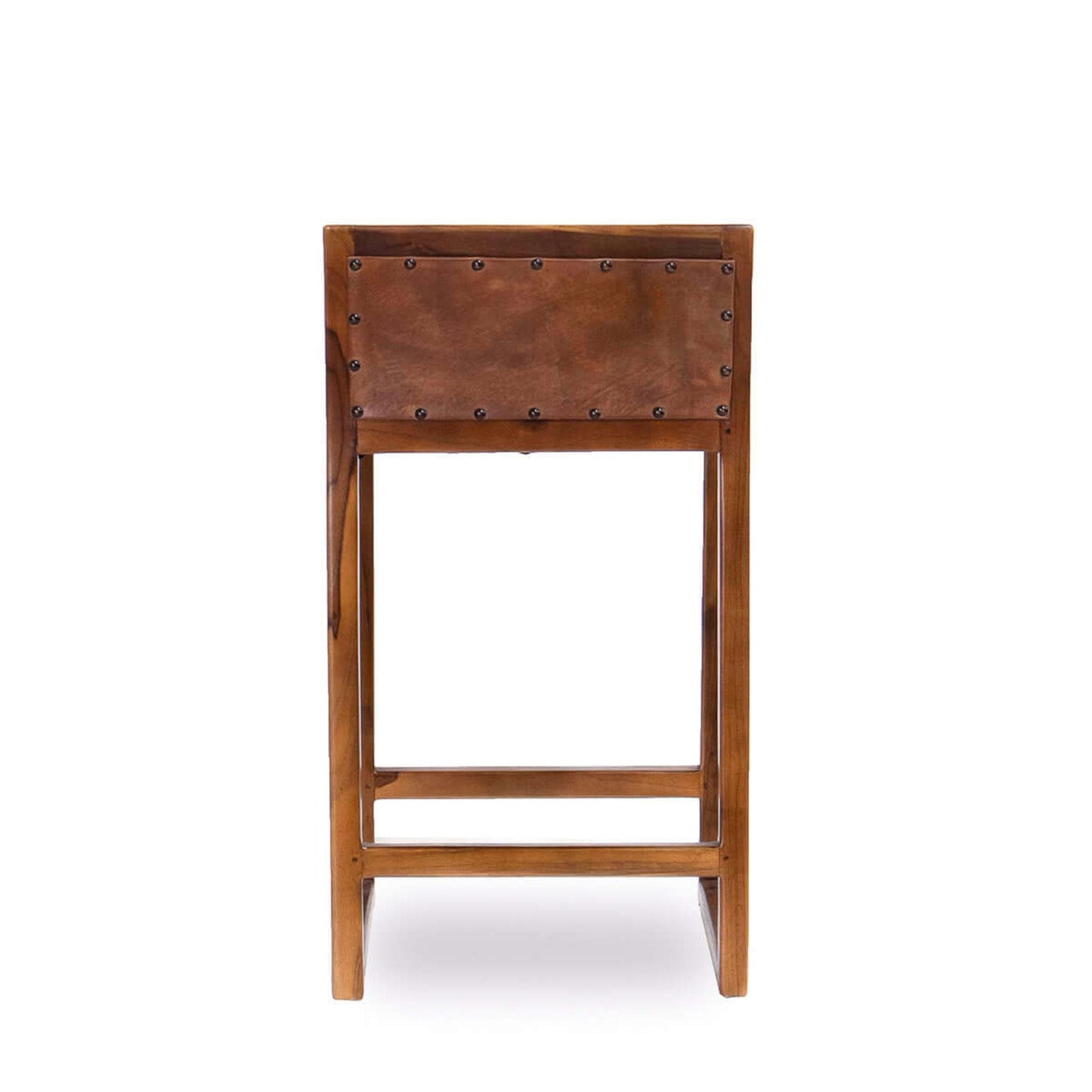 Gavin Solid Wood Genuine Leather Counter Stool