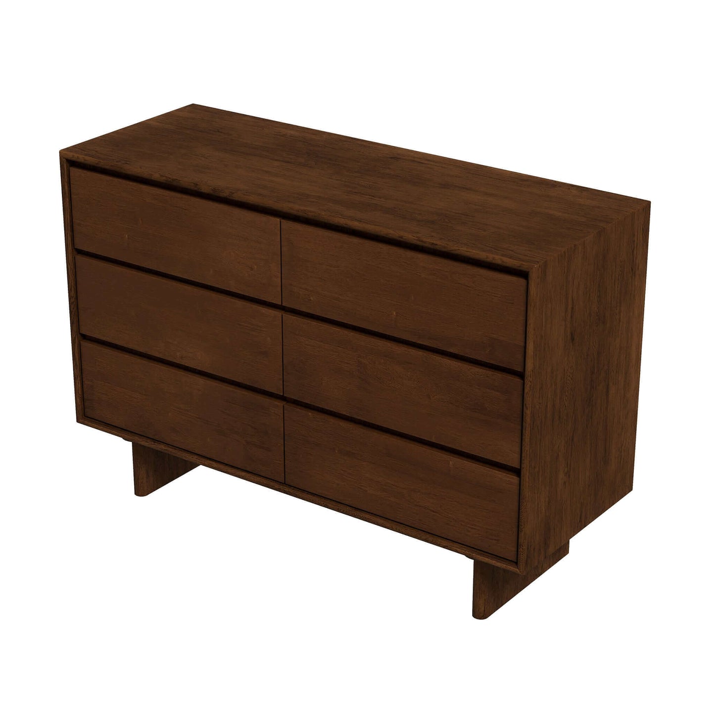 Dubrovnik Modern Walnut Dresser With 6 Drawers