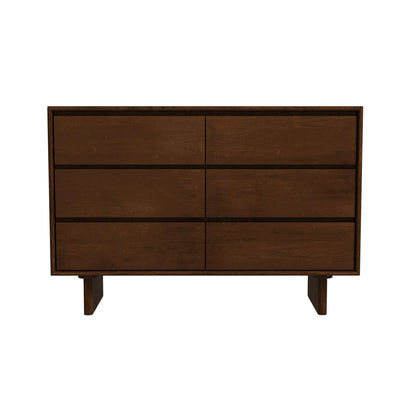 Dubrovnik Modern Walnut Dresser With 6 Drawers