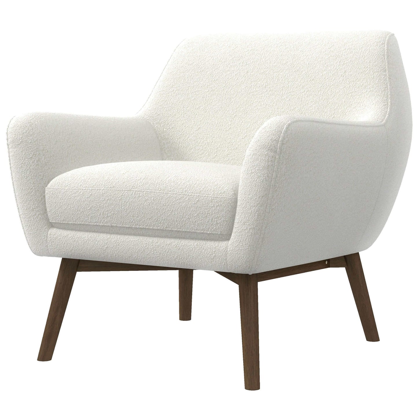 Panom  White Boucle Lounge Chair