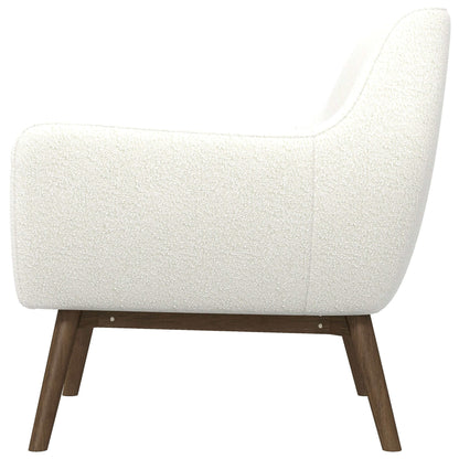 Panom  White Boucle Lounge Chair