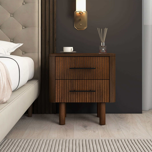 Logan Modern Walnut Nightstand