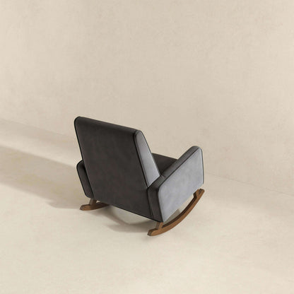 Demetrius Fabric Rocking Chair - Dark Grey