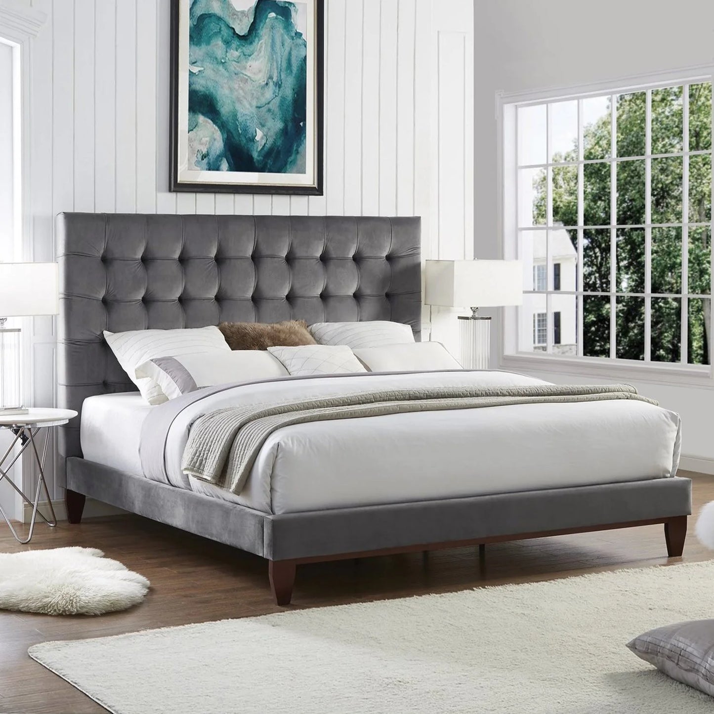 Bond Velvet Tufted Bed