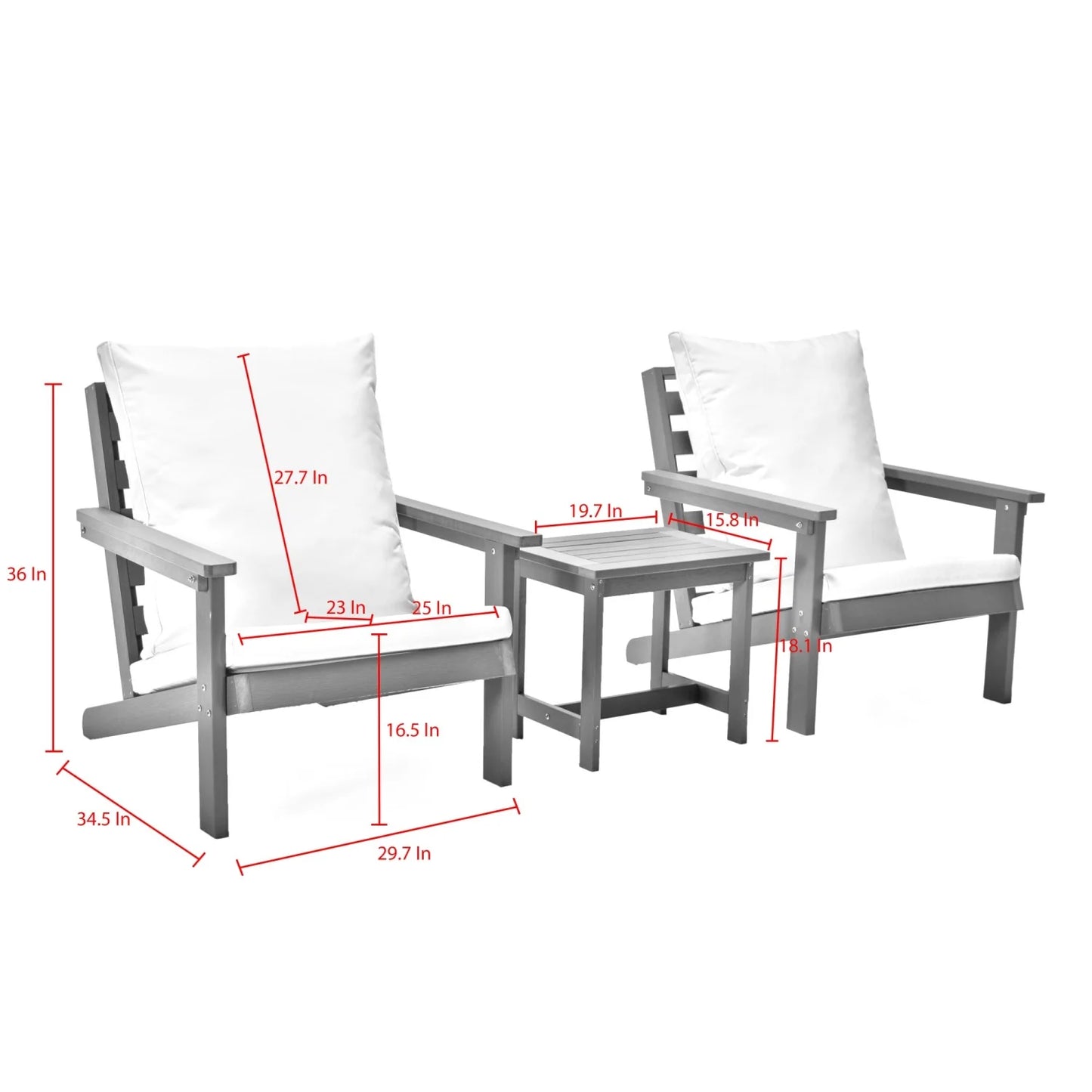 Salman Patio Set - 3 Piece