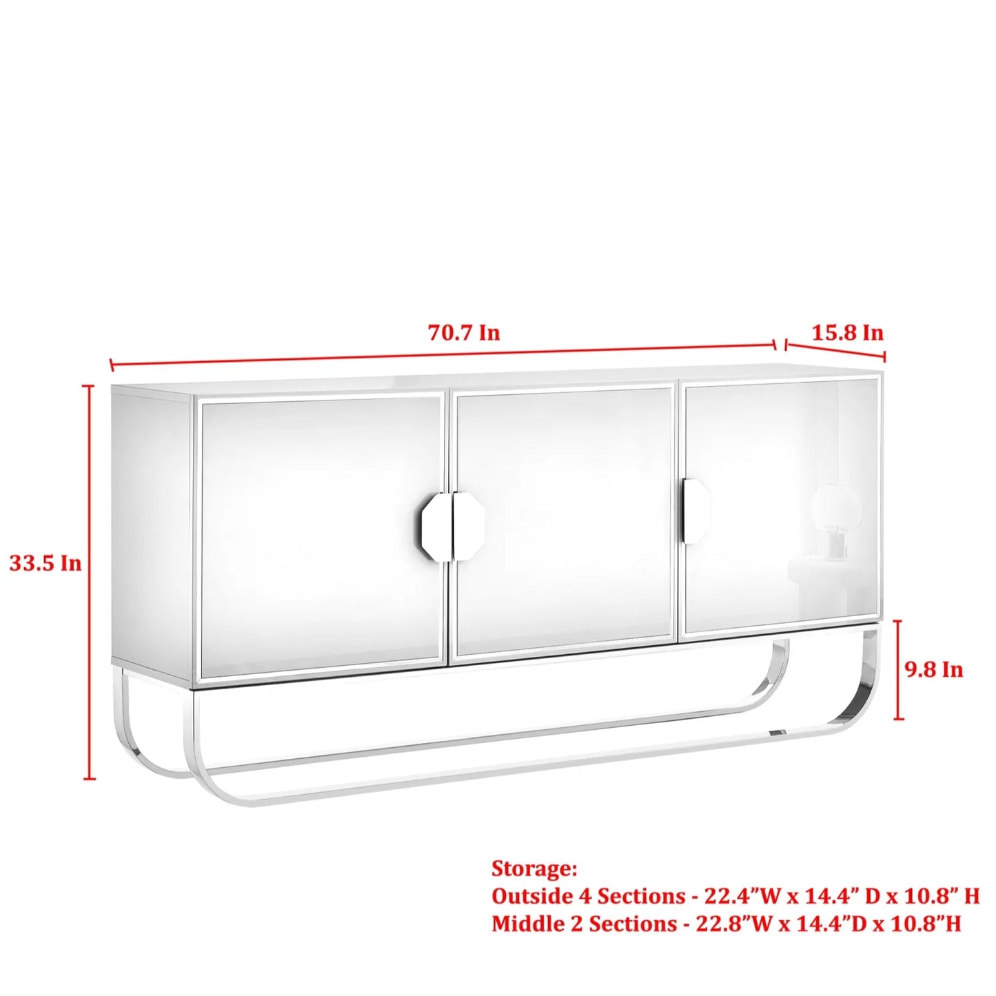 Reyansh Sideboard with 3 Doors