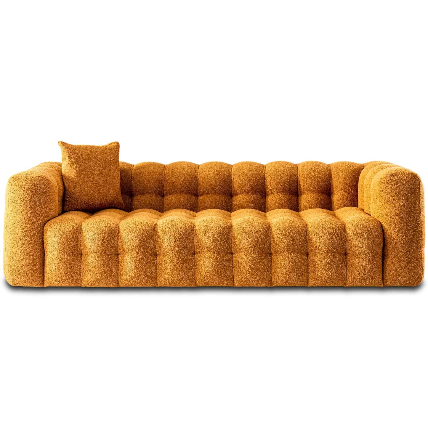 Eden Modern Boucle Fabric Sofa - Orange