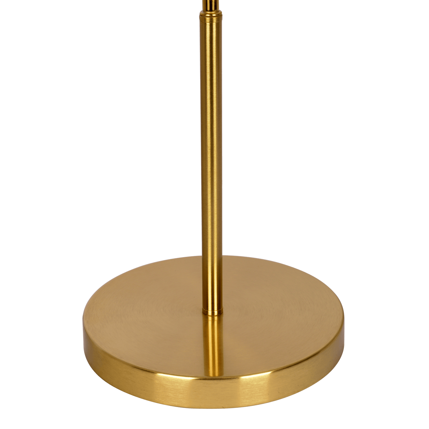 Ornate Brass Ring Base Curved Table Lamp