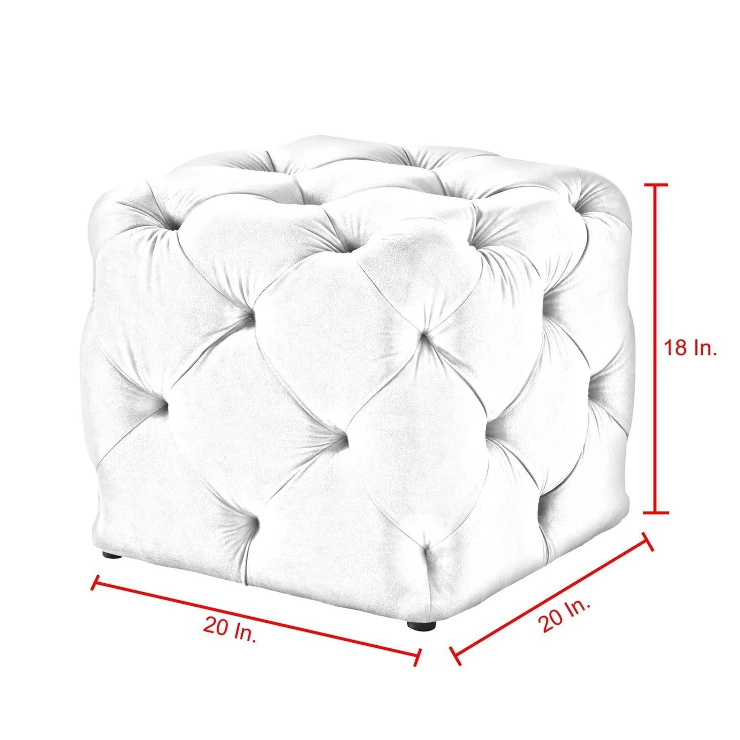 Angel Tufted Square Ottoman