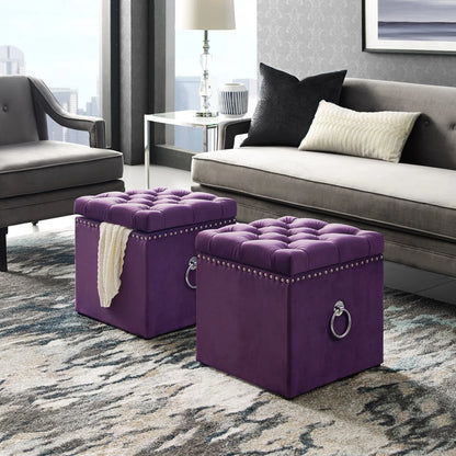 Ella Velvet Ottoman